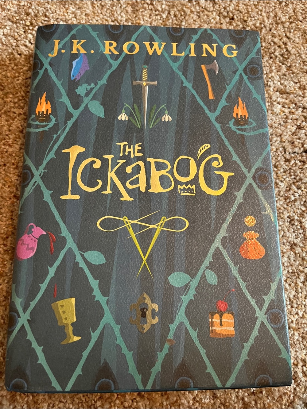 The Ickabog by J.K. Rowling - Decorative Hardcover, Dark Teal & Gold